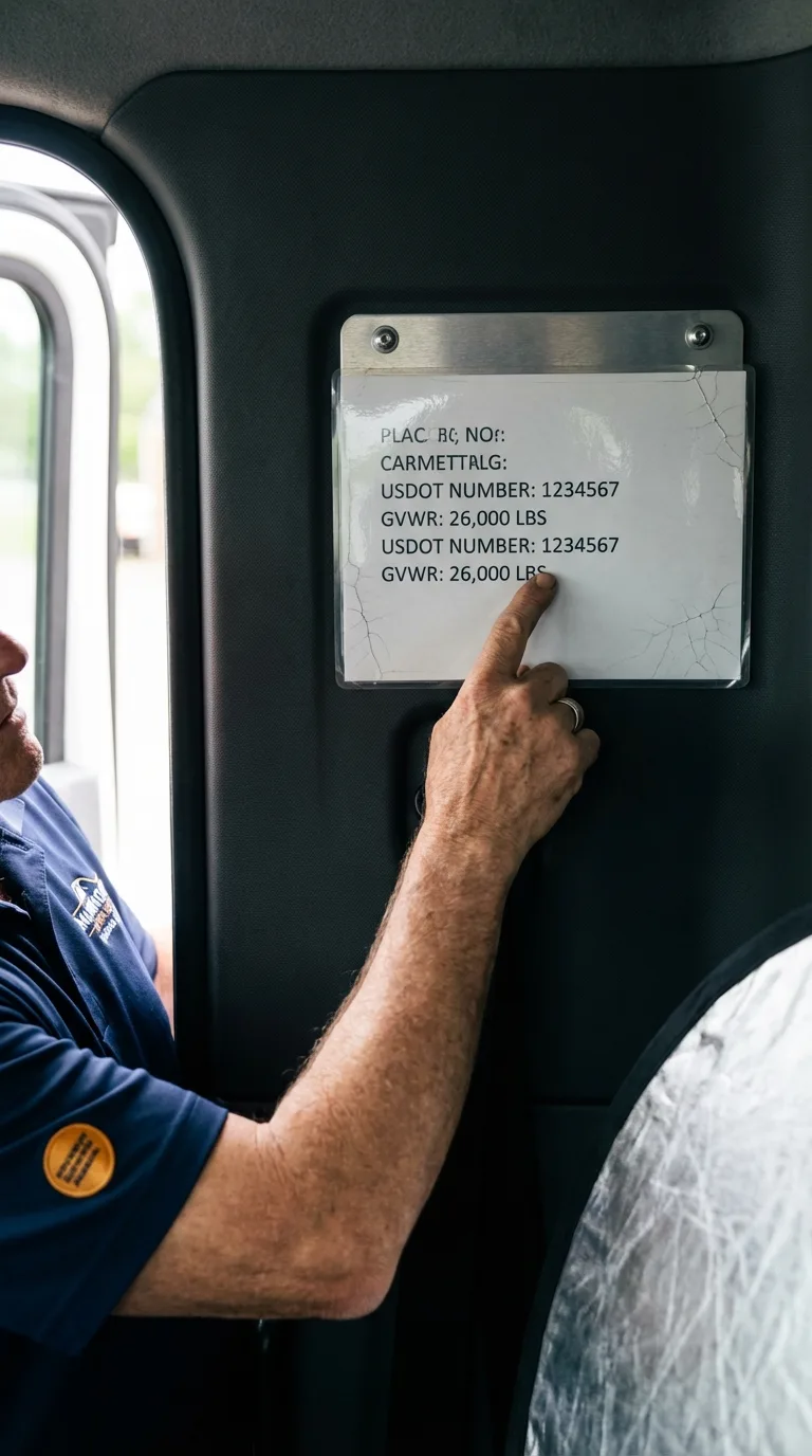 USDOT licensing placard verification in Savannah